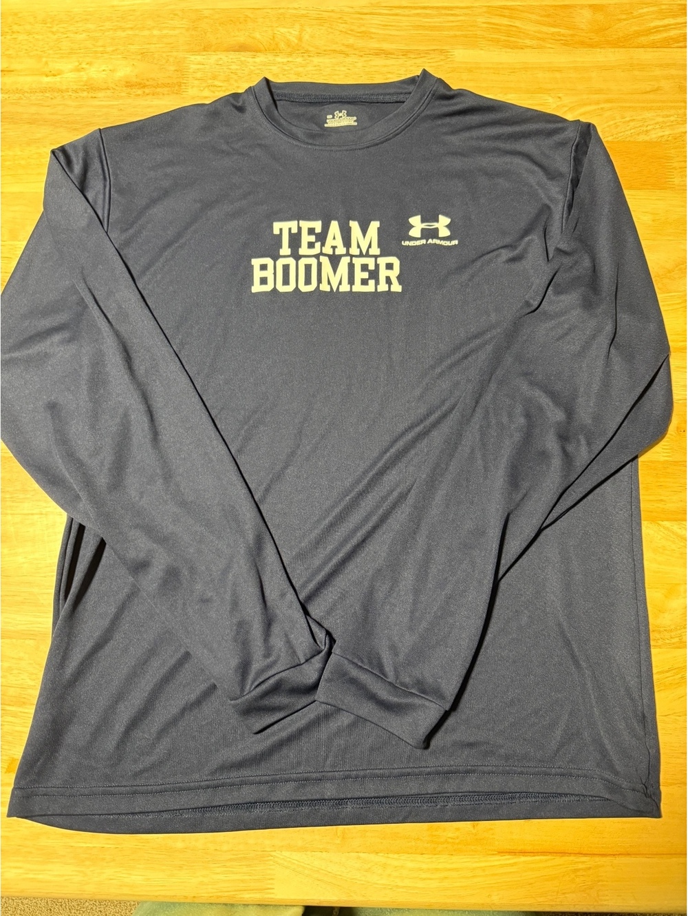 Under Armour Men’s Medium Team Boomer Navy Blue Long Sleeve Performance Shirt